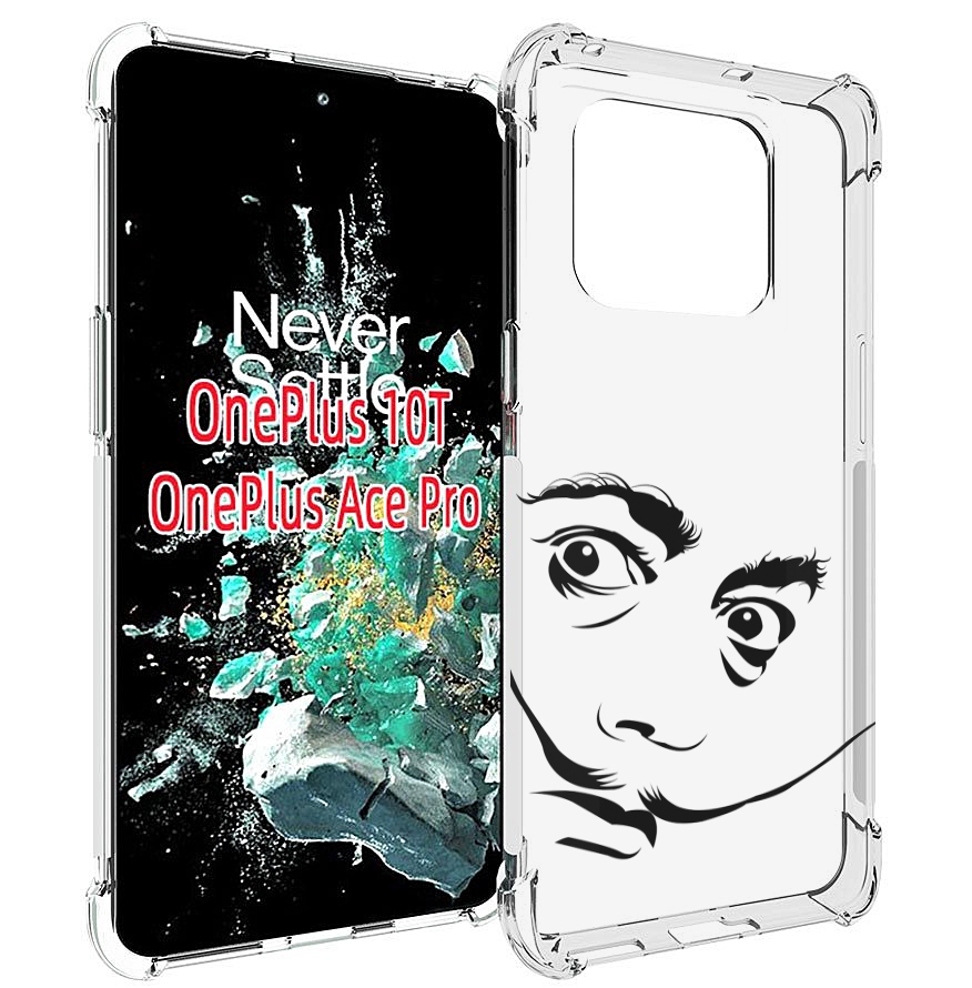 

Чехол MyPads мужчина с длинными усами для OnePlus 10T, Прозрачный, Tocco