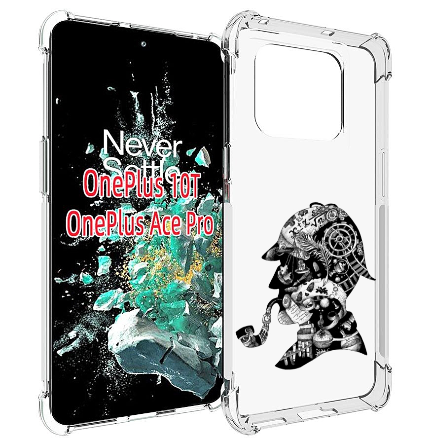 

Чехол MyPads мужчина с трубкой абстракция для OnePlus 10T, Прозрачный, Tocco