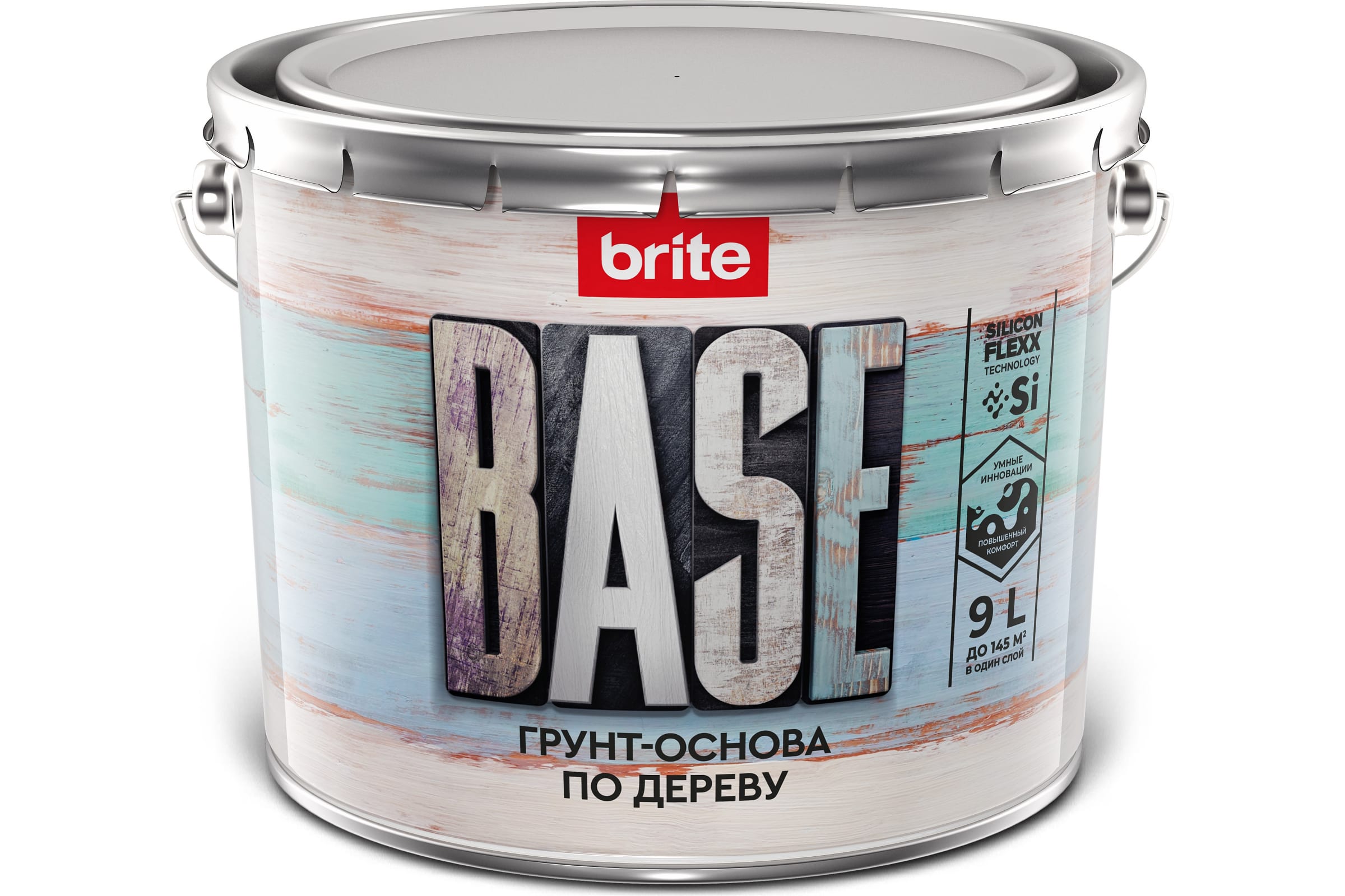 BRITE Грунт-основа FLEXX по дереву,ведро 9л. 212416 грунт основа brite