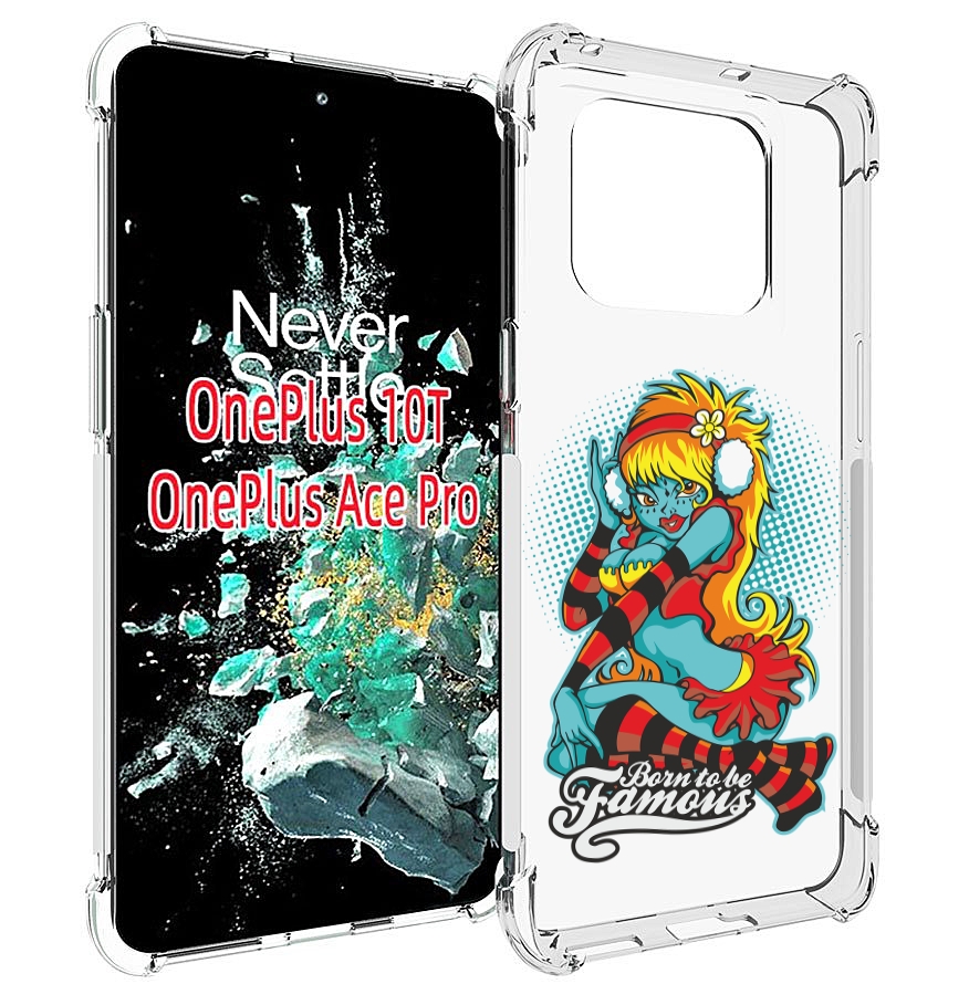 

Чехол MyPads нарисованная девушка в наушниках для OnePlus 10T, Прозрачный, Tocco