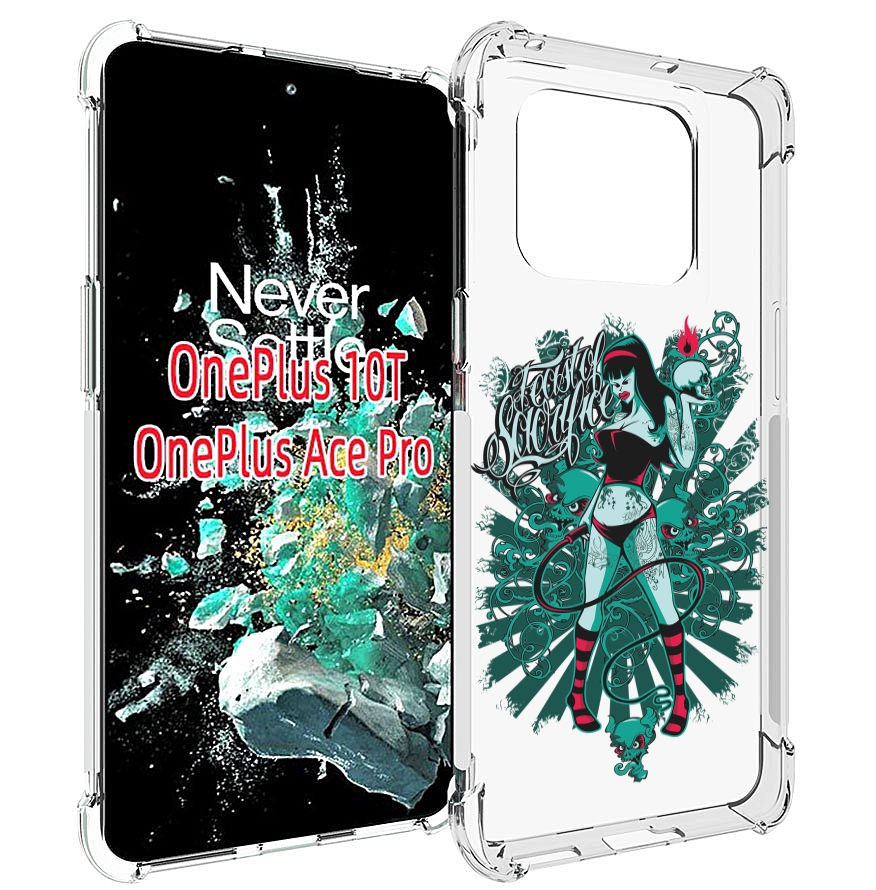 

Чехол MyPads нарисованная девушка в татуировках для OnePlus 10T, Прозрачный, Tocco