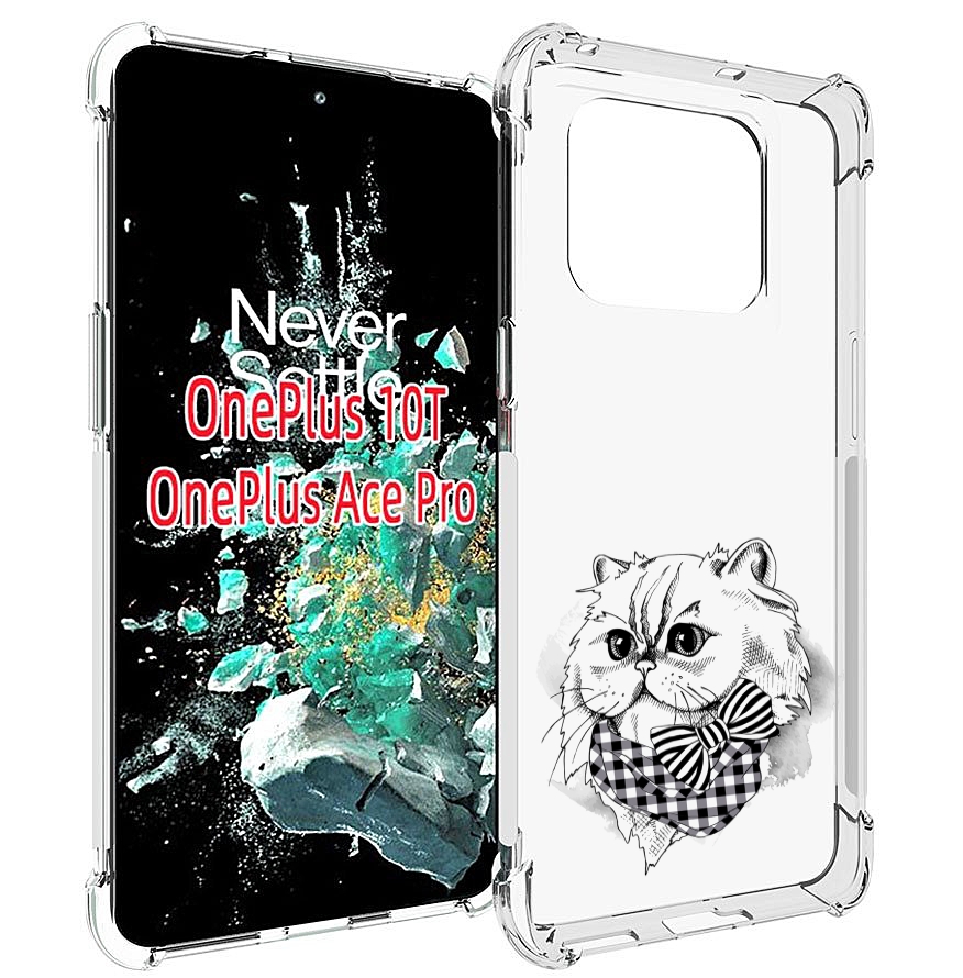 

Чехол MyPads нарисованная красивая кошечка для OnePlus 10T, Прозрачный, Tocco