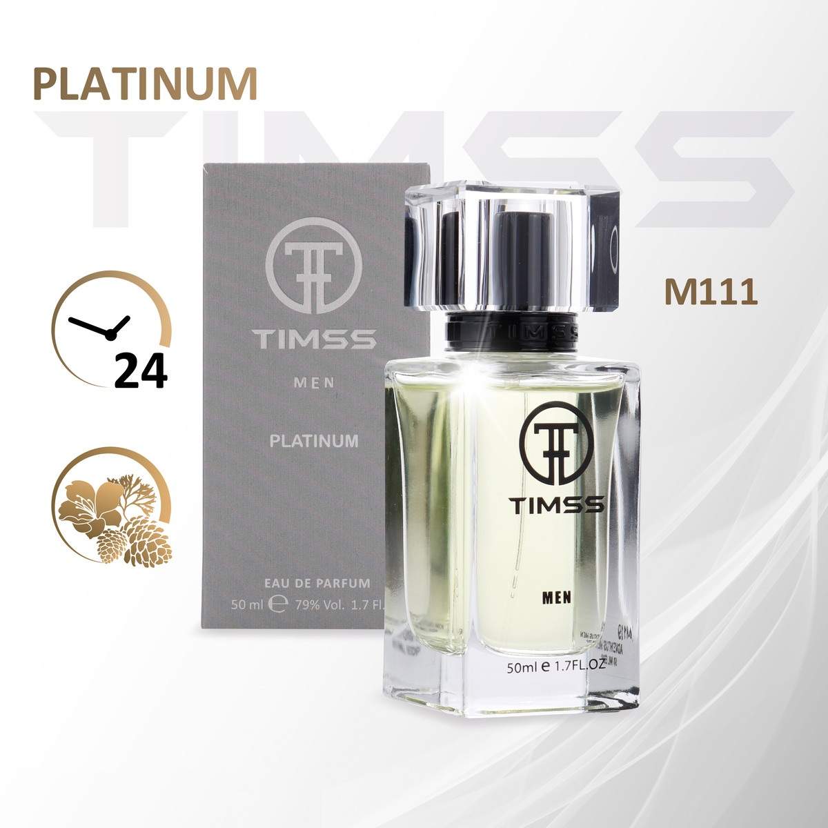 Духи мужские TIMSS PLATINUM по мотивам Egoiste Platinum (Chanel) 50 мл