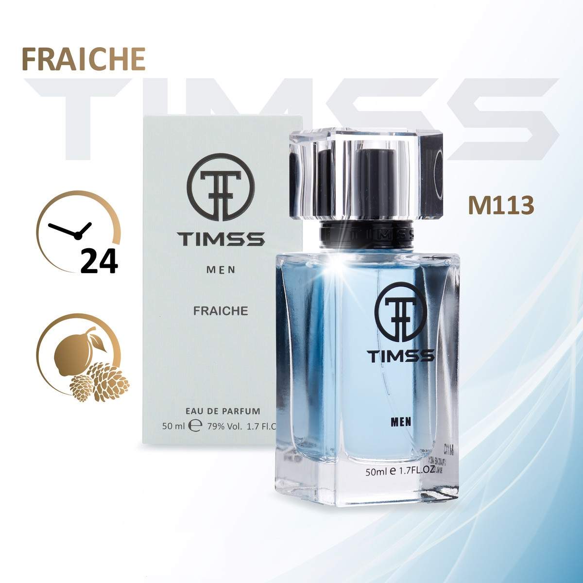 Духи мужские TIMSS FRAICHE по мотивам Versace Man Eau Fraiche (Versace) 50 мл