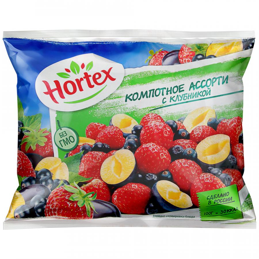 фото Компотное ассорти hortex с клубникой 300г