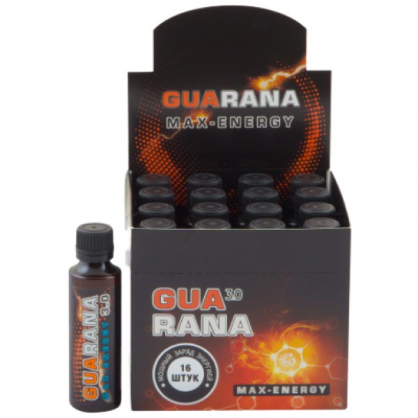 Энергетик Аском Guarana 3000 - набор 16 шт по 50 мл , клюква