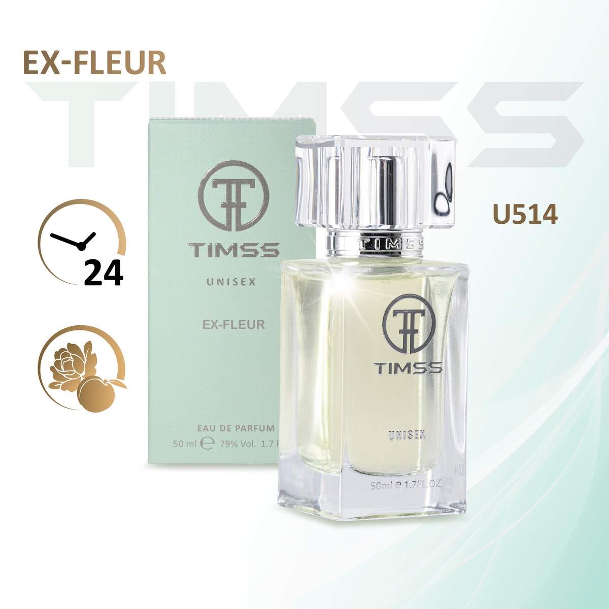 

Духи унисекс TIMSS EXFLEUR по мотивам Fleur Narcotique (Ex Nihilo) 50 мл, U514