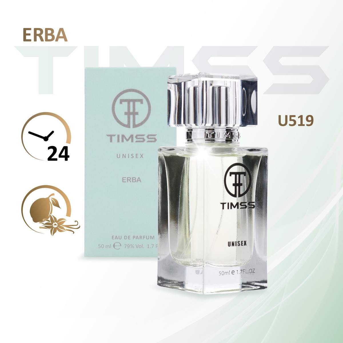 Духи унисекс TIMSS ERBA по мотивам Erba Pura (Sospiro Perfumes) 50 мл