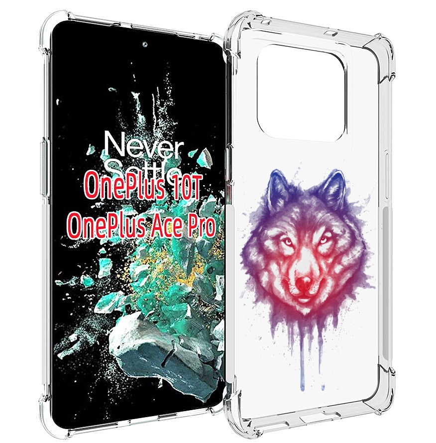 

Чехол MyPads пушистый волк для OnePlus 10T, Прозрачный, Tocco
