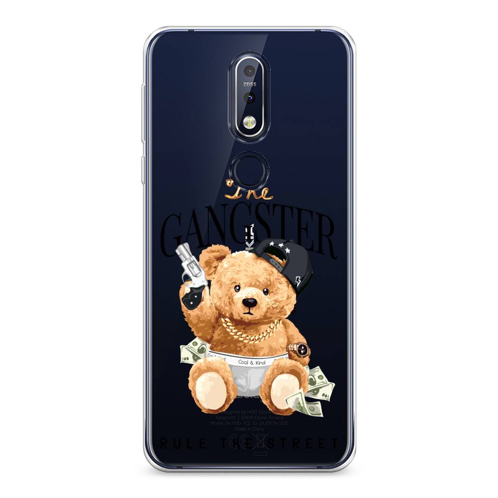 

Чехол на Nokia 7.1 "The Gangster", Бежевый;серый;черный, 122050-6