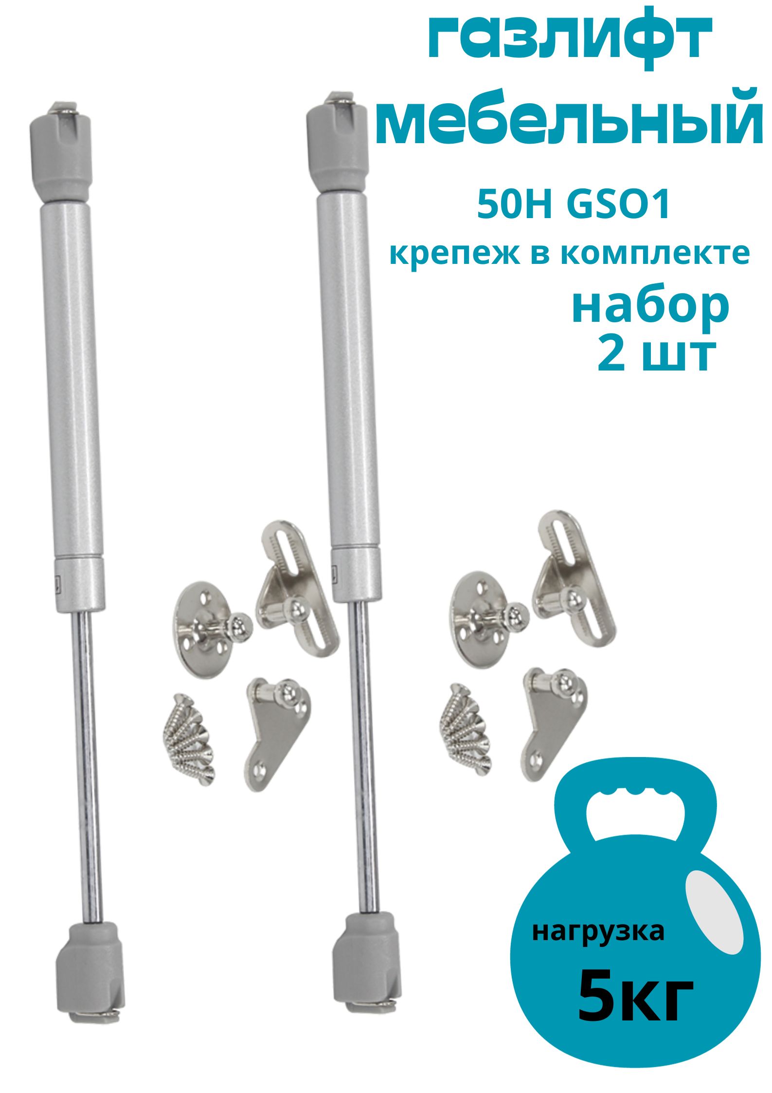 Газовый лифт БытСервис 50H GSO1, 2шт