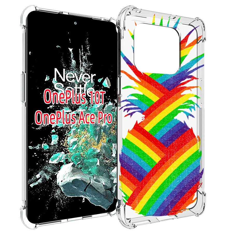 

Чехол MyPads радужный ананас для OnePlus 10T, Прозрачный, Tocco