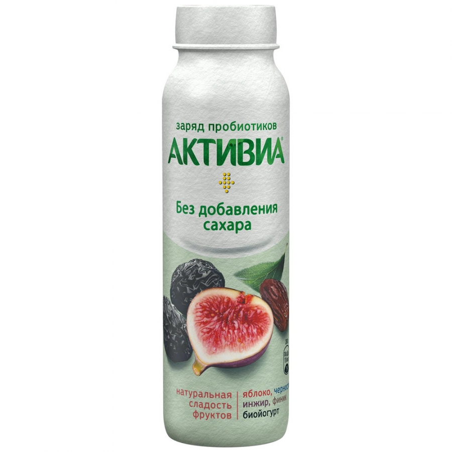 

Питьевой йогурт Активиа яблоко-чернослив-инжир-финик 2% 260 г