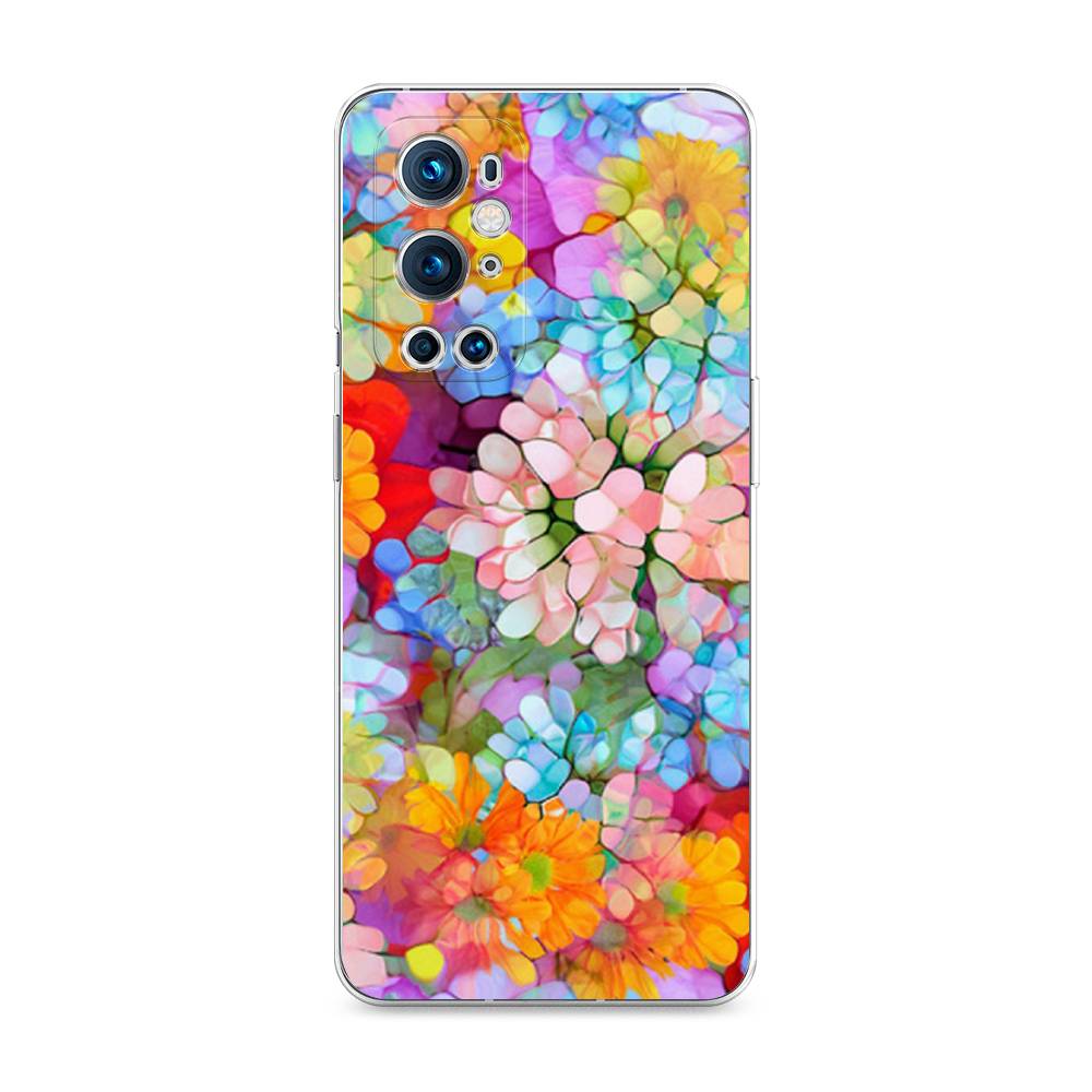 

Чехол на OnePlus 9 Pro "Цветы витраж", Оранжевый;розовый;голубой, 151550-3
