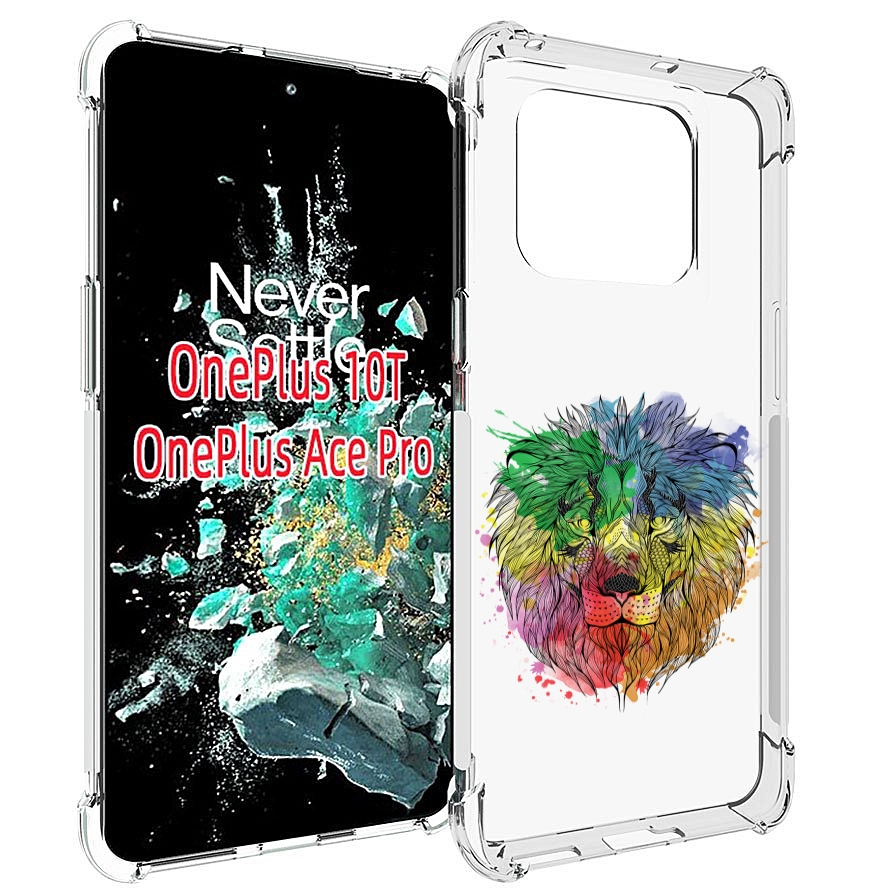

Чехол MyPads разноцветный гордый лев для OnePlus 10T, Прозрачный, Tocco