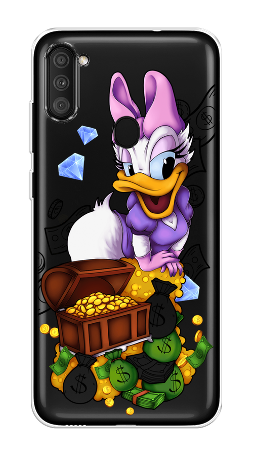 

Чехол на Samsung Galaxy M11 "Rich Daisy Duck", Коричневый;белый;фиолетовый, 2100650-6