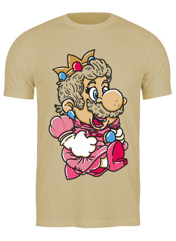 

Футболка мужская Printio Mario (princess peach) бежевая L, Бежевый, Mario (princess peach)
