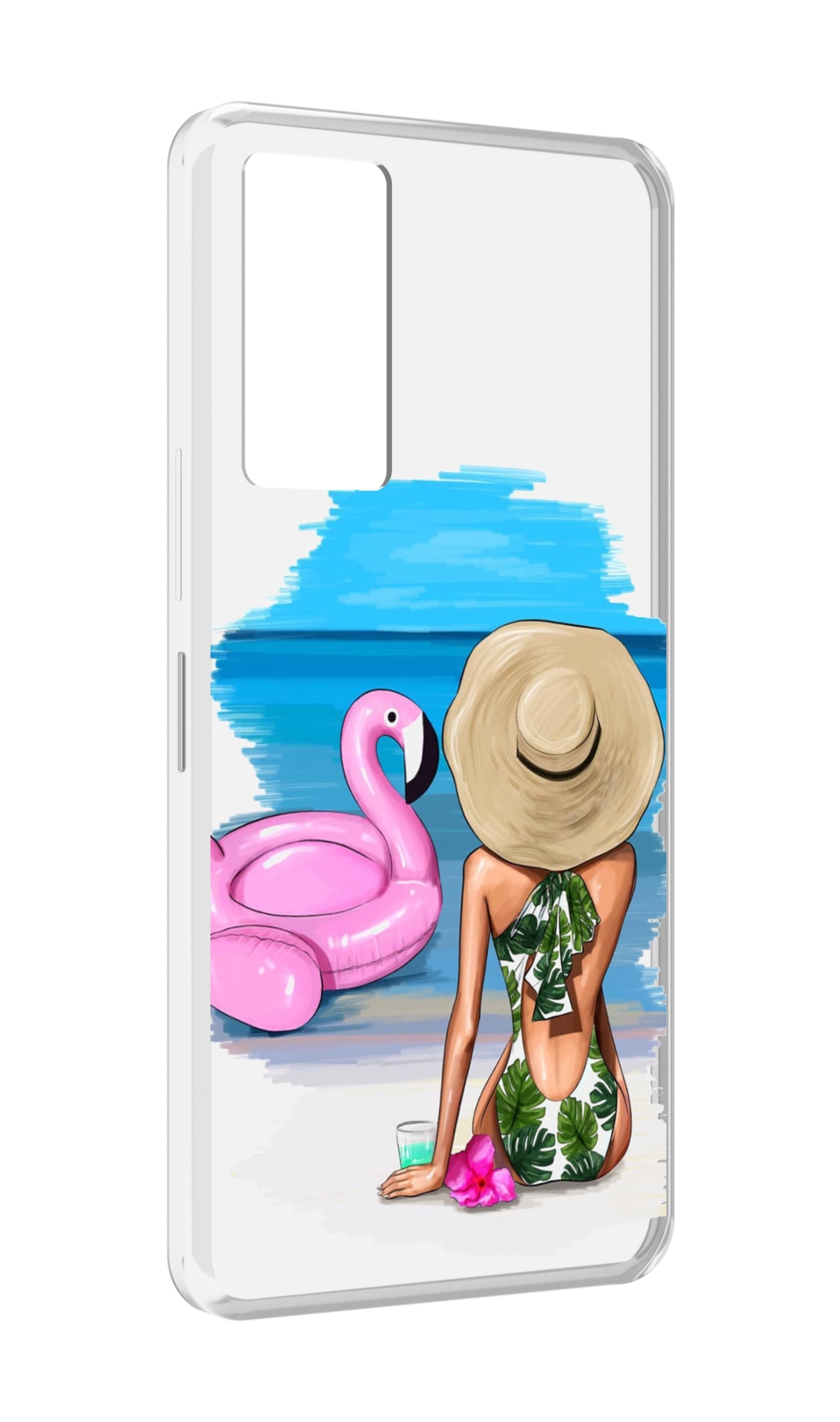 

Чехол MyPads Девушка-и-фламинго женский для Infinix Note 11, Прозрачный, Tocco