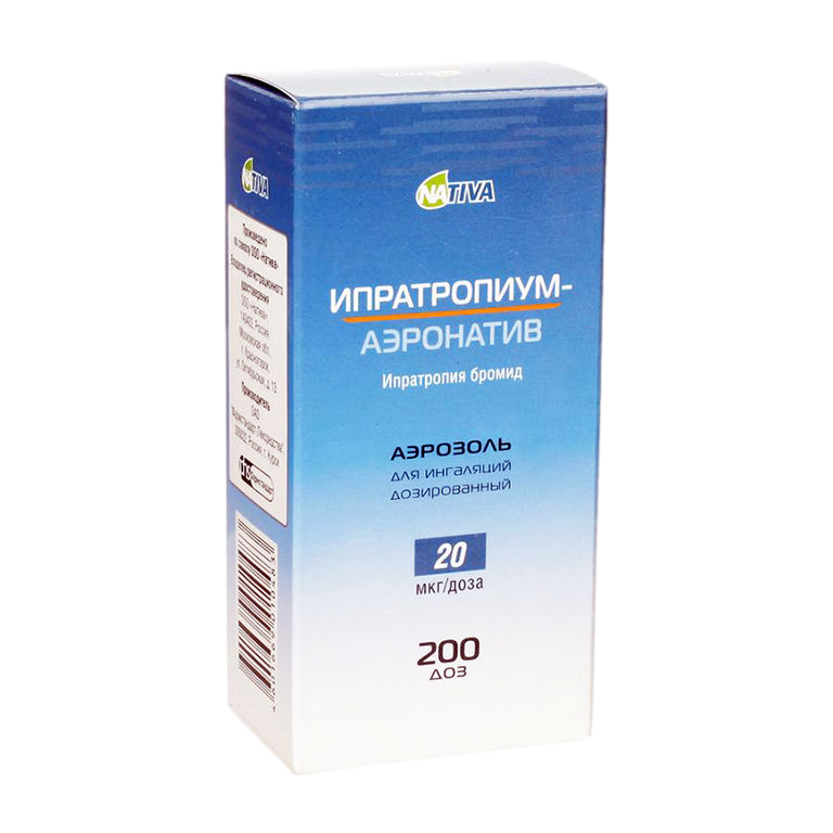 

Ипратропиум-аэронатив аэрозоль для ингаляций 20 мкг/доза 200 доз