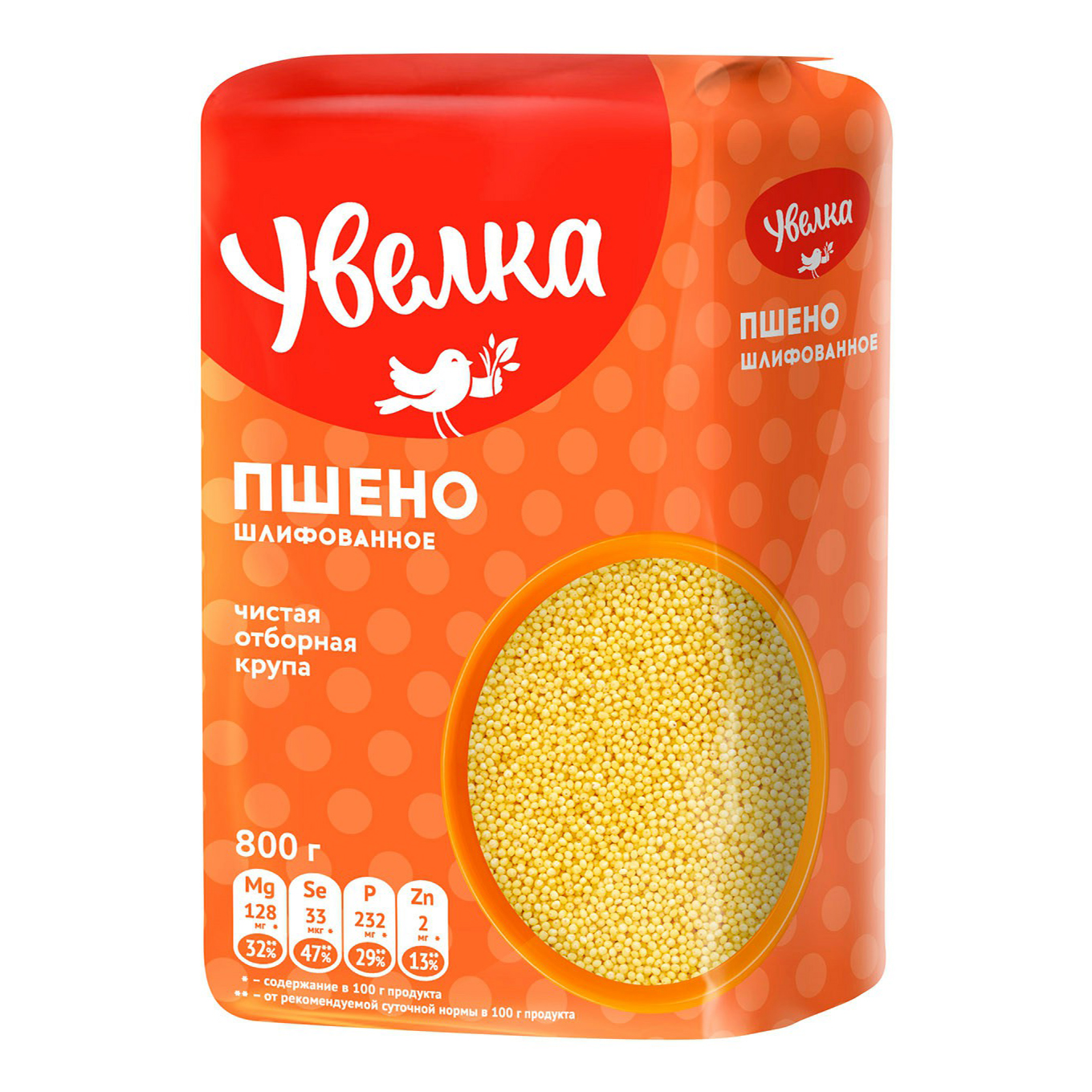 

Пшено Увелка шлифованное отборное 800 г