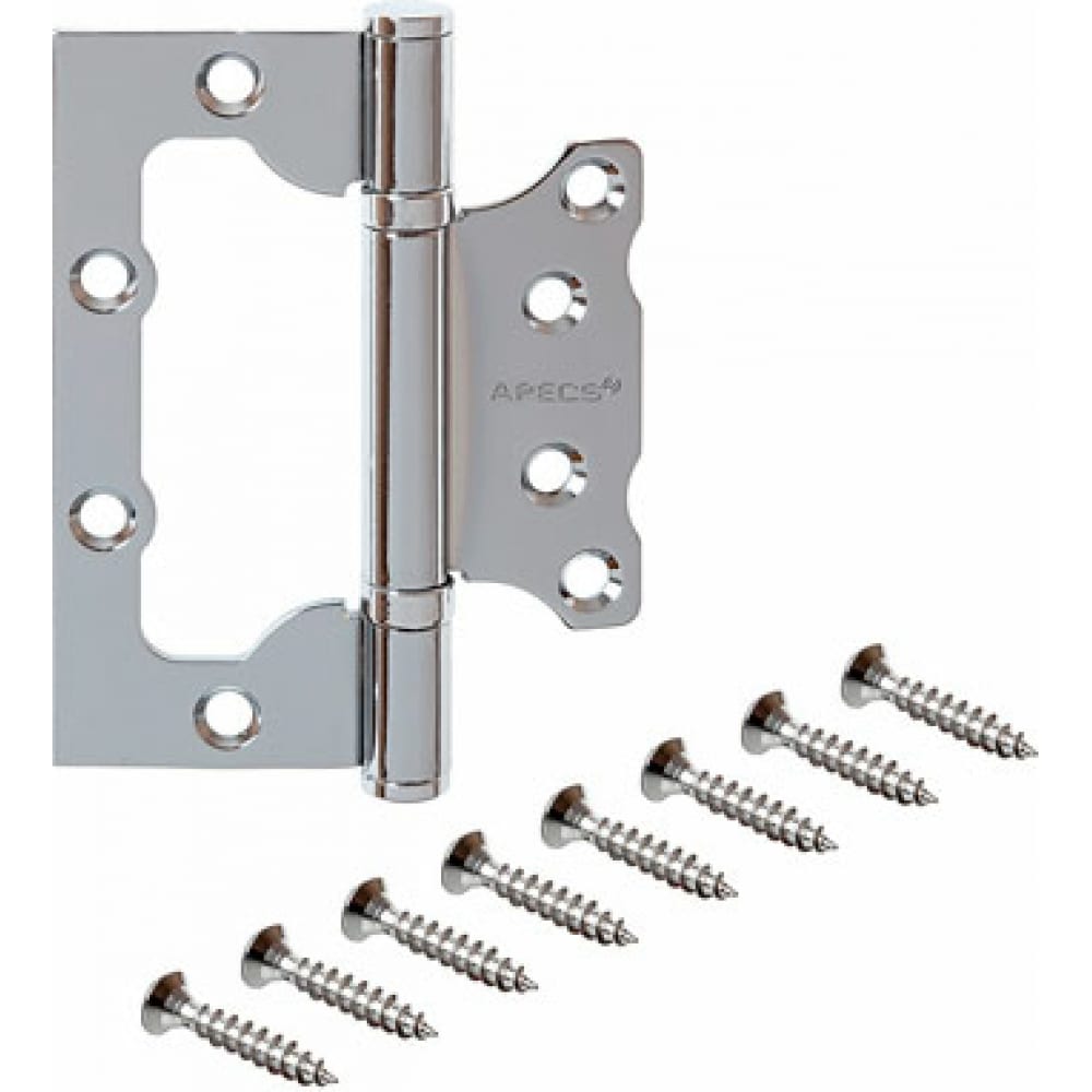 

Петля накладная Apecs 100*75*2,5-B2-Steel-CR-Blister 18047, Серебристый