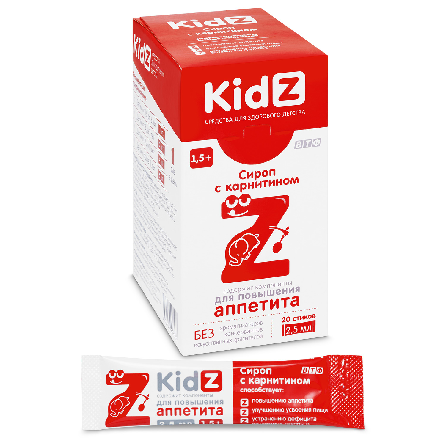 Сироп Kidz с карнитином стики 20 шт.