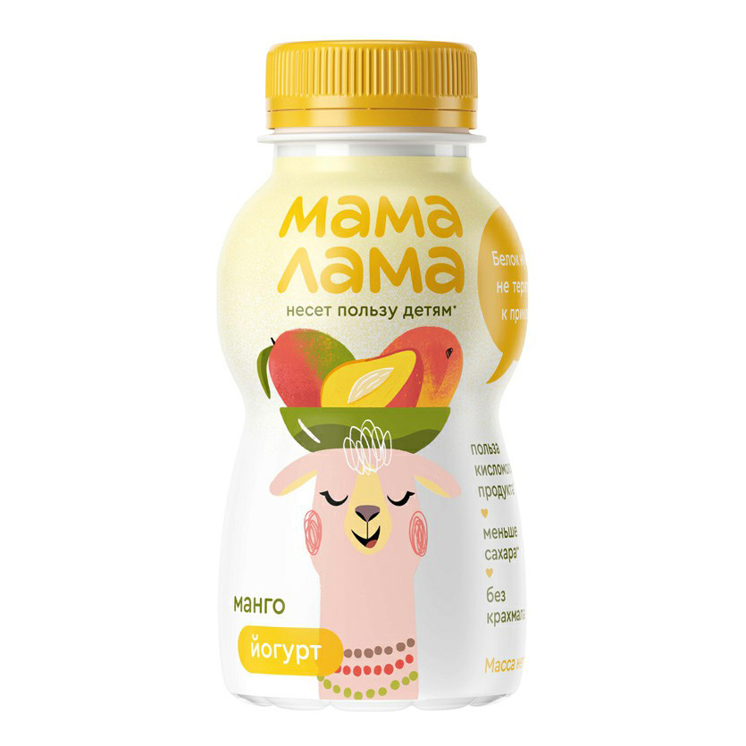 Питьевой йогурт Мама Лама манго 2,5% 200 г
