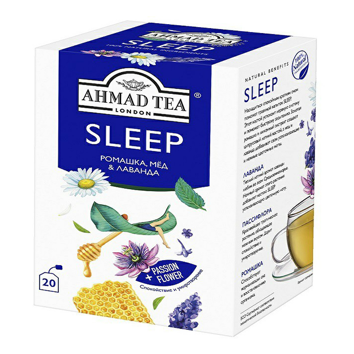 

Чайный напиток травяной Ahmad Tea Sleep в пакетиках 1,5 г х 20 шт
