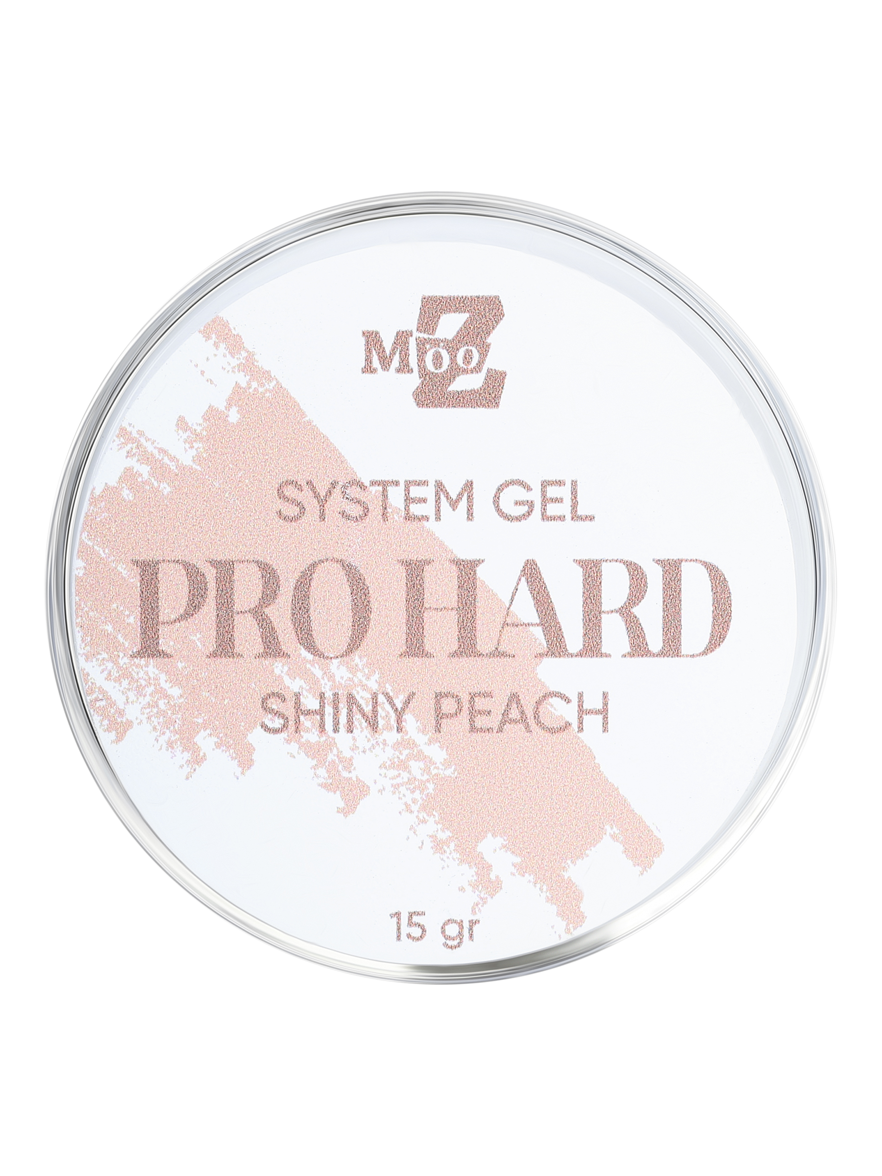 

Гель для ногтей MOOZ Pro Gel White Shiny Peach наращивание с блестками моделирующий 15 мл