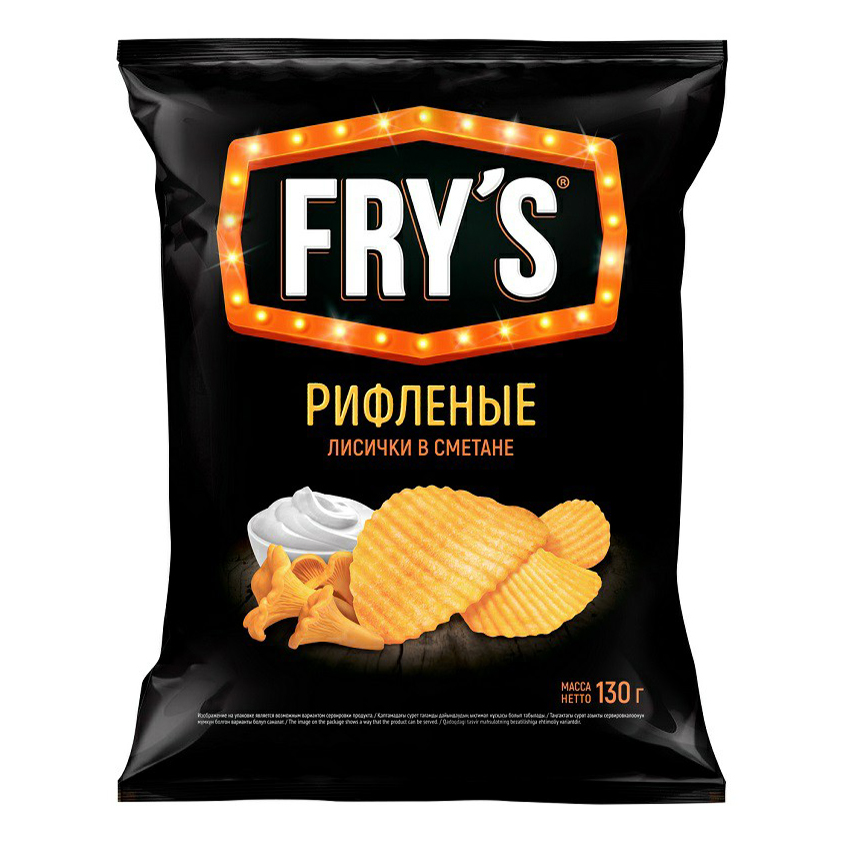 Чипсы картофельные Fry's Лисички в сметане 130 г