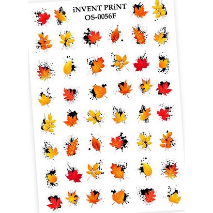 

Набор, iNVENT PRiNT, Слайдер-дизайн «Осень. Веточки. Листья» №OS-56F, 2 шт., Желтый;красный;черный