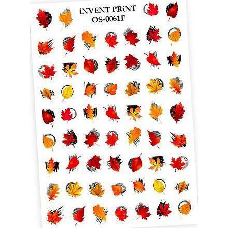 

Набор, iNVENT PRiNT, Слайдер-дизайн «Осень. Веточки. Листья» №OS-61F, 2 шт., Желтый;красный;черный