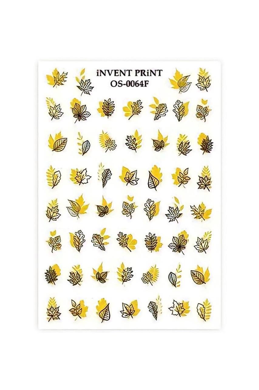 

Набор, iNVENT PRiNT, Слайдер-дизайн «Осень. Веточки. Золотые листья» №OS-64F, 2 шт., Желтый;черный