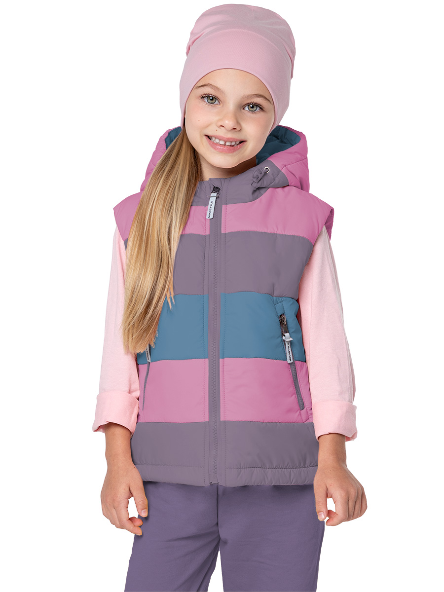 

Жилет детский NIKASTYLE 9м7024, розовый/эвкалипт, 98, Разноцветный, 9м7024