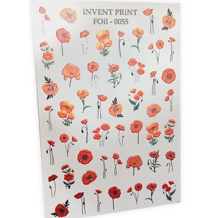 

Набор, iNVENT PRiNT, Фольгированный слайдер «Цветы. Маки» №FOiL-055, 3 шт., Красный;зеленый