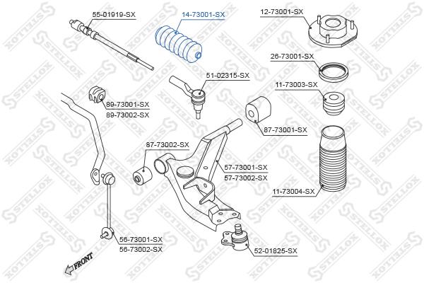 

Пыльник Рейки Рулевой Daewoo Nubira/Leganza 97> Stellox 1473001SX