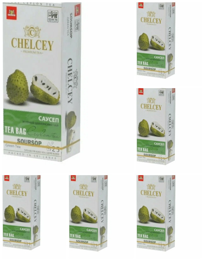 Чай зелёный Chelcey Soursop, 25 пакетиков х 6 шт