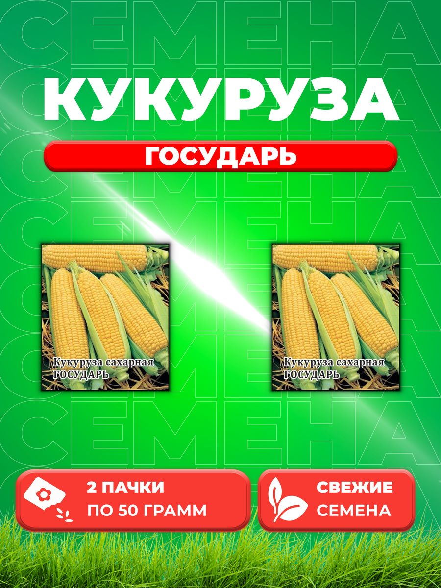 

Семена Кукуруза Государь 50,0 г (2уп)