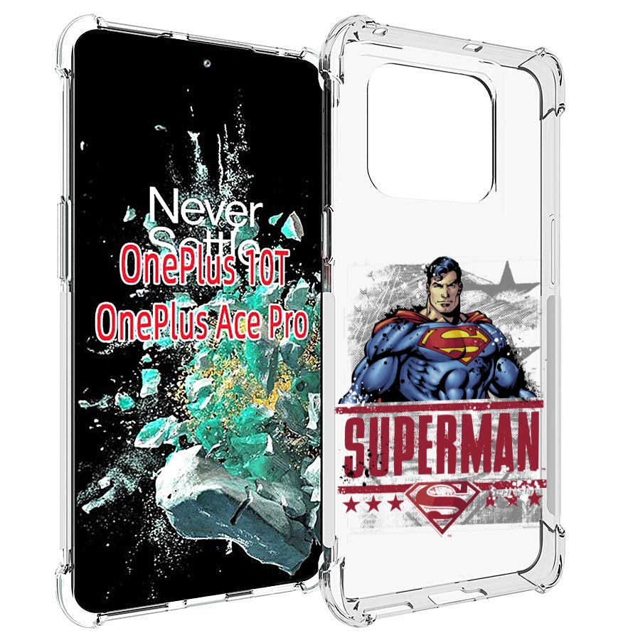 

Чехол MyPads рисунок супермен для OnePlus 10T, Прозрачный, Tocco