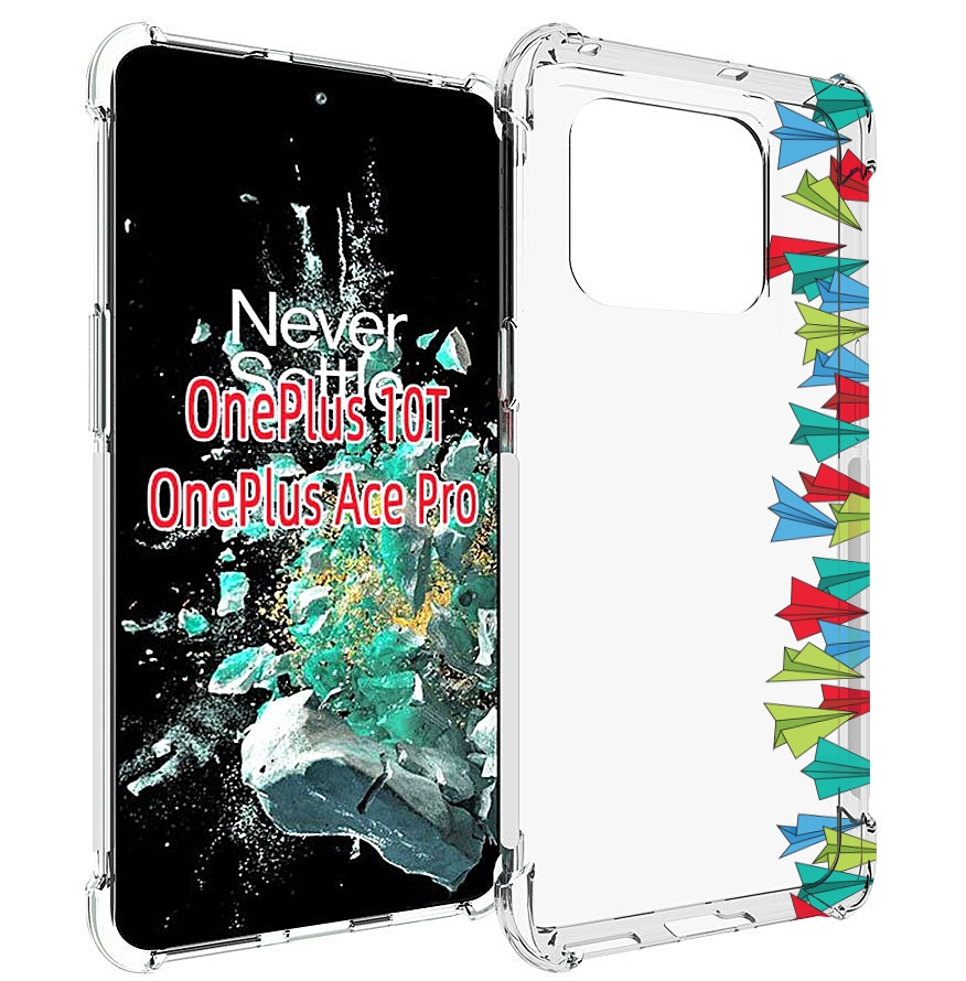 

Чехол MyPads самолетики из листочков для OnePlus 10T, Прозрачный, Tocco