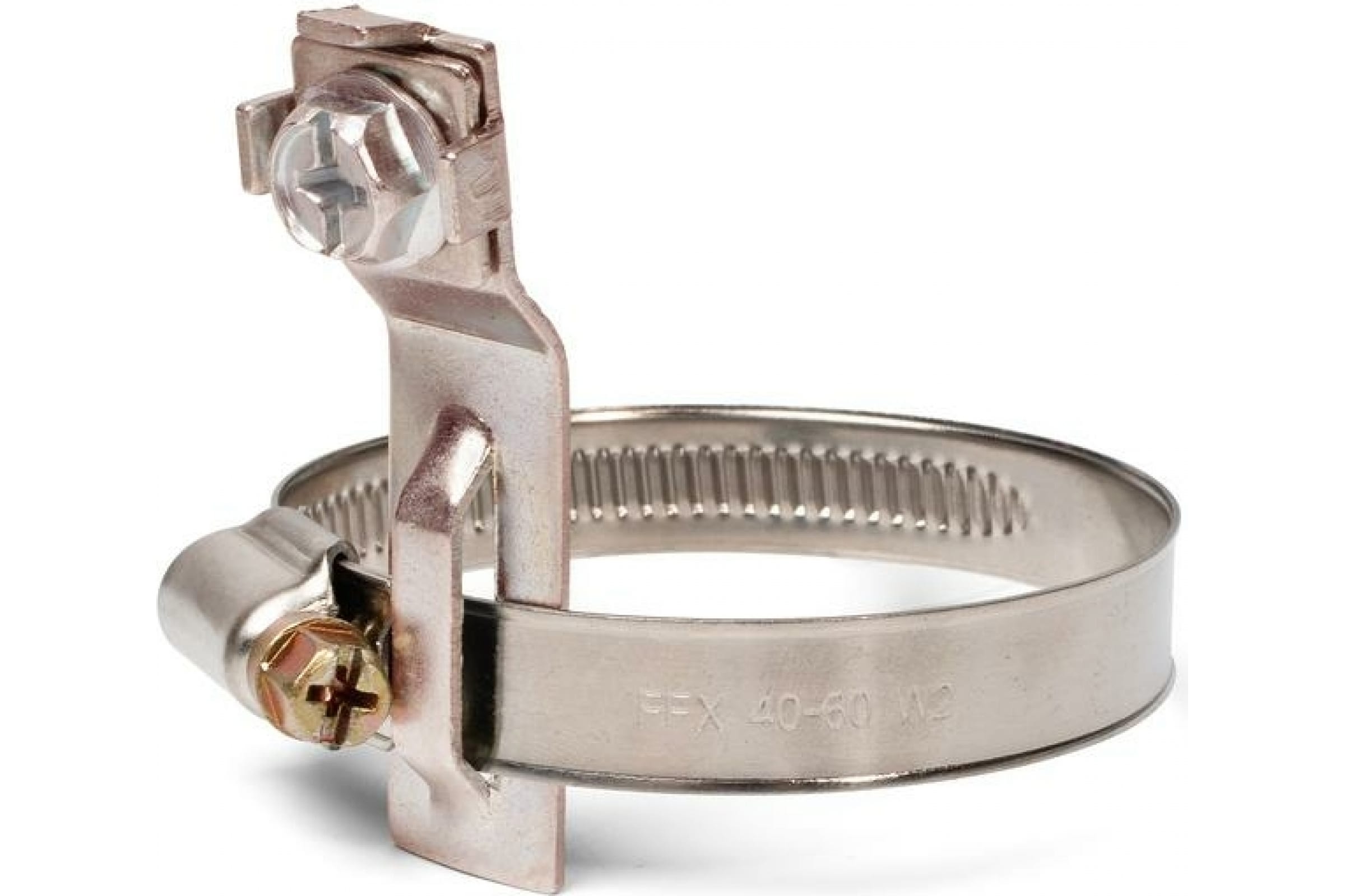 

FORTISFLEX Хомут заземления УХЗ INOX 60-80 W2 83246, Серебристый