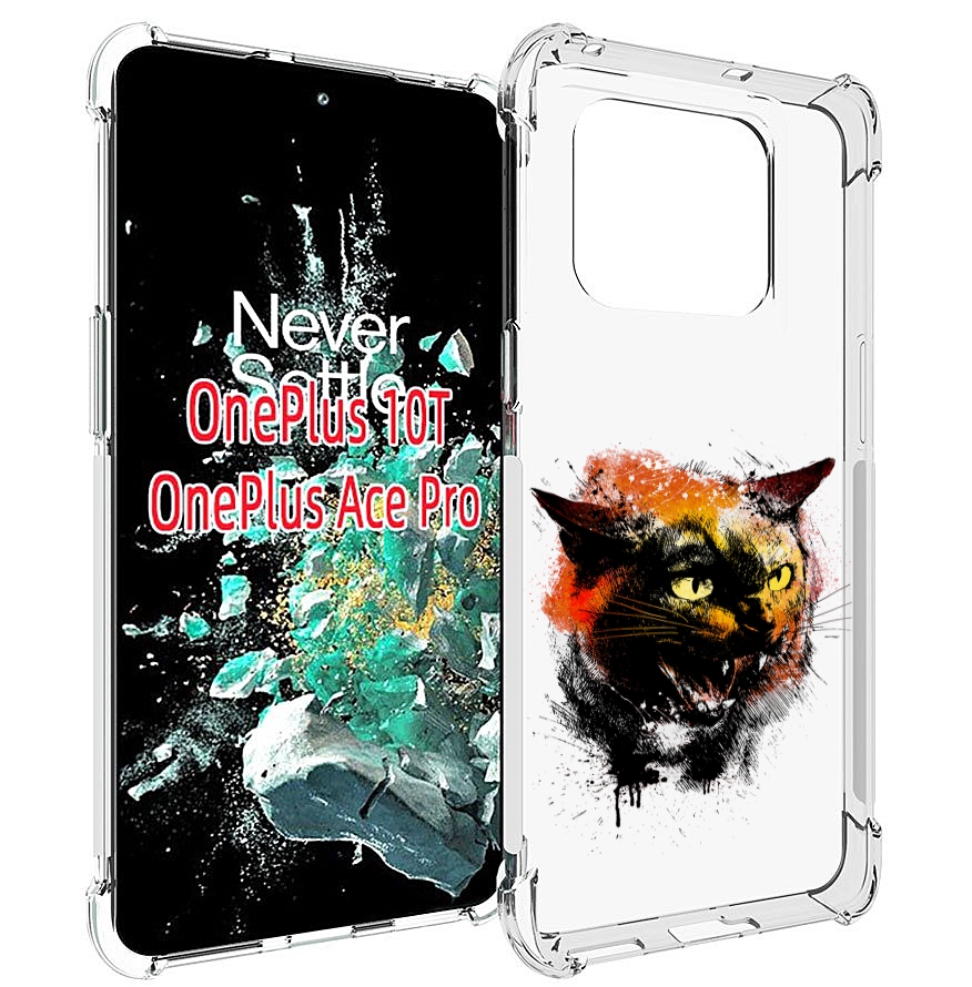 

Чехол MyPads сиамский кот для OnePlus 10T, Прозрачный, Tocco