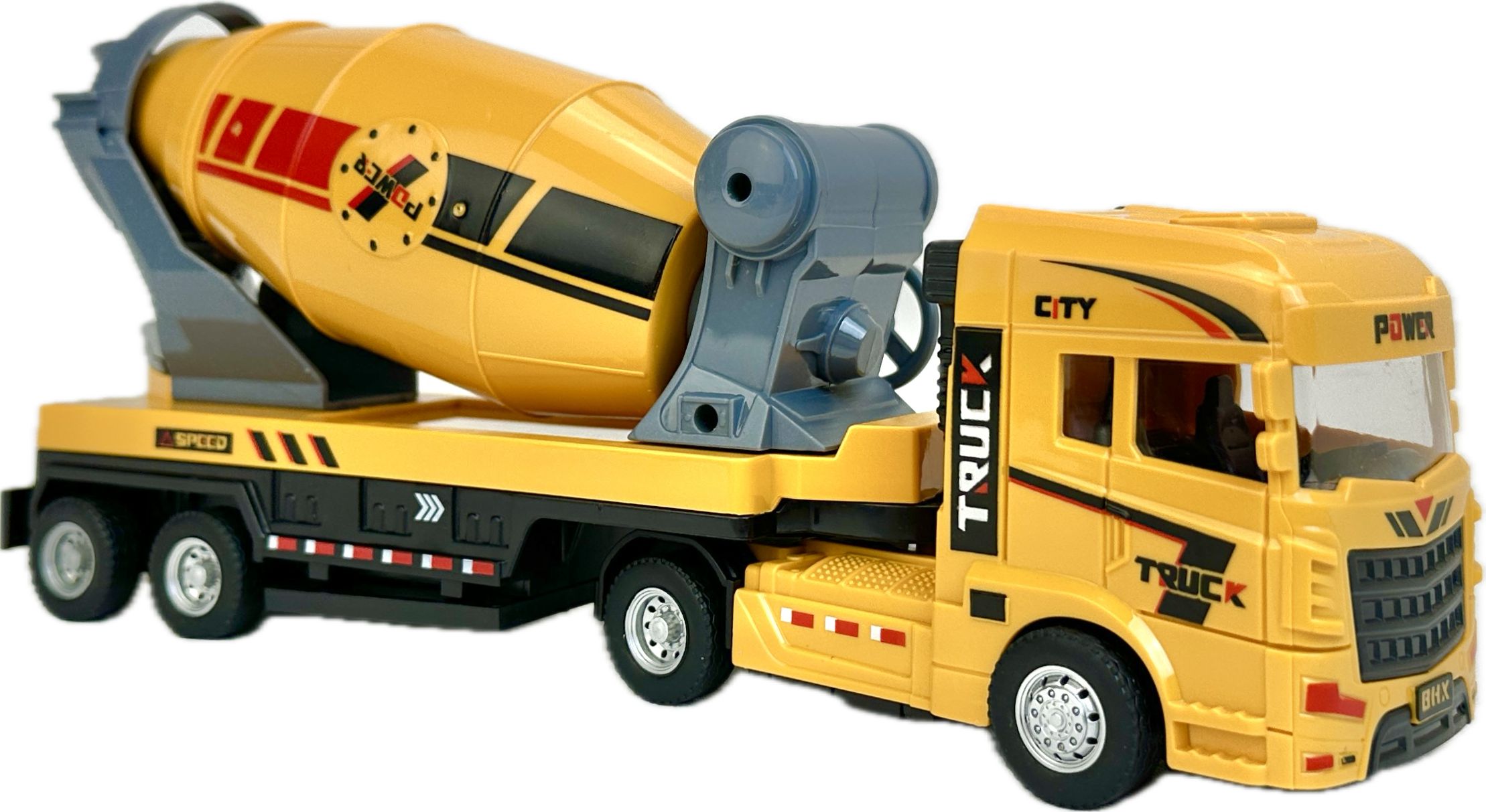 Инерционная машина Play Smart Бетономешалка Truck, поворотная кабина, вращение барабана new dm cat 1 64 scale caterrpillar 745 articulated haul truck matel by diecast masters play