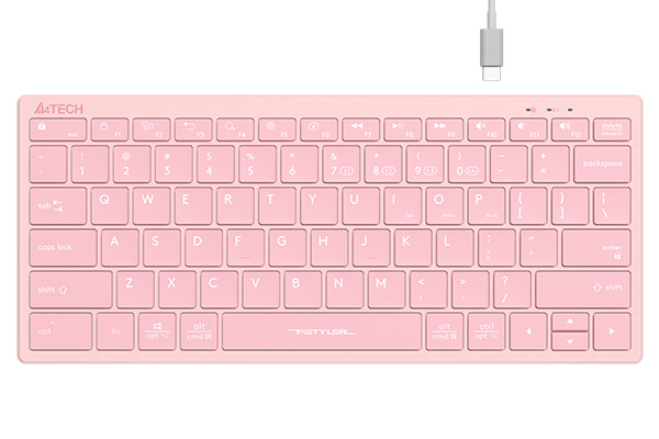 Беспроводная клавиатура A4Tech Fstyler FBX51C Pink