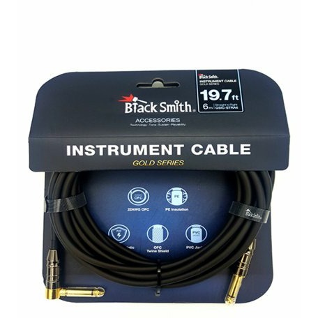 Кабель аудио 1xJack - 1xJack BlackSmith Instrument Cable Gold Series 197ft GSIC-STRA6 3224₽