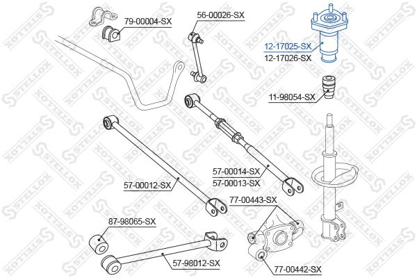 

Опора стойки амортизатора STELLOX 12-17025-SX