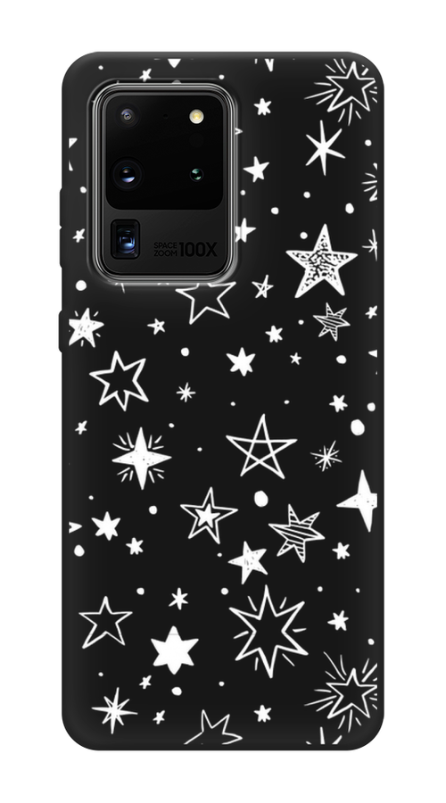 

Чехол Awog на Samsung Galaxy S20 Ultra "Звездочки графика белая", Разноцветный, 29452-1
