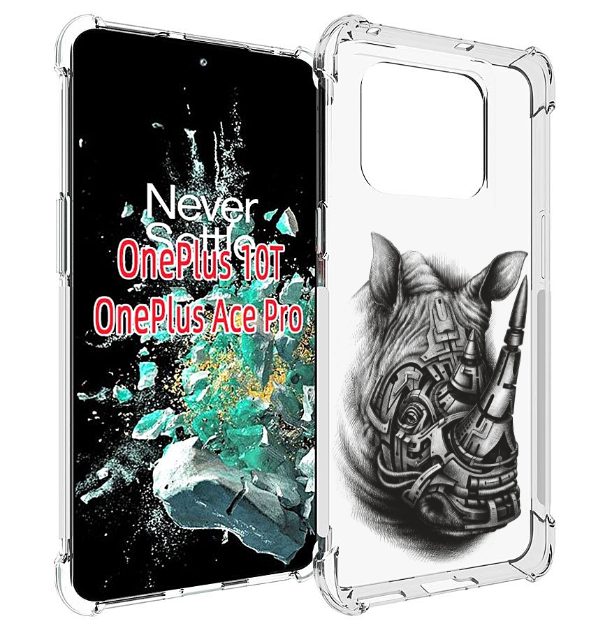 

Чехол MyPads стальной носорог для OnePlus 10T, Прозрачный, Tocco