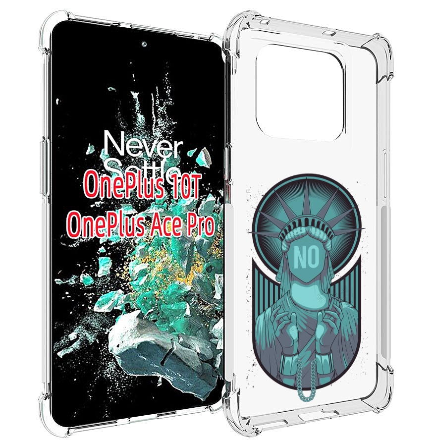 

Чехол MyPads статуя свободы зеленый для OnePlus 10T, Прозрачный, Tocco