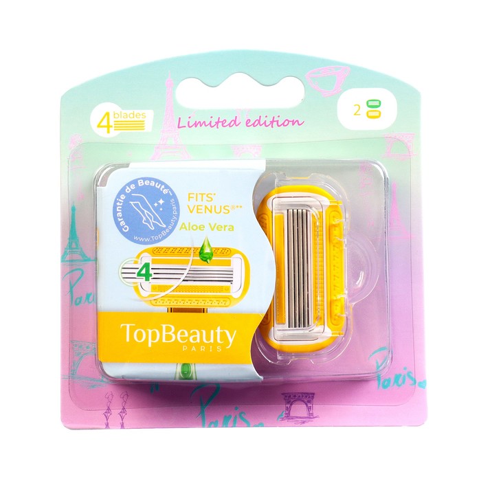 Сменные кассеты Toptech TopBeauty Paris женские желтые 2 шт